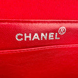 シャネル CHANEL マトラッセ Wフェイス フラップ バッグ レッド SV金具 コットンジャージー レディース ハンドバッグ