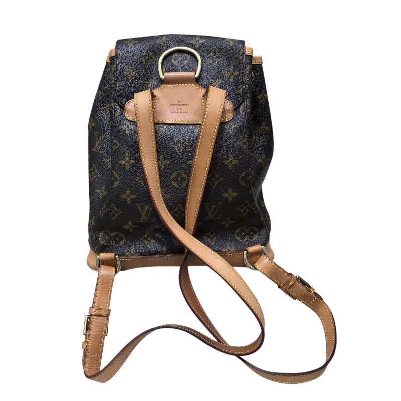 ルイ・ヴィトン LOUIS VUITTON モンスリMM M51136 ブラウン モノグラムキャンバス モノグラム ユニセックス リュック・デイパック