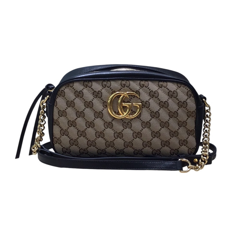 グッチ GUCCI ＧＧマーモントキャンバスバッグ 447632 ベージュ GGキャンバス GGキャンバス　レザー ユニセックス ショルダーバッグ