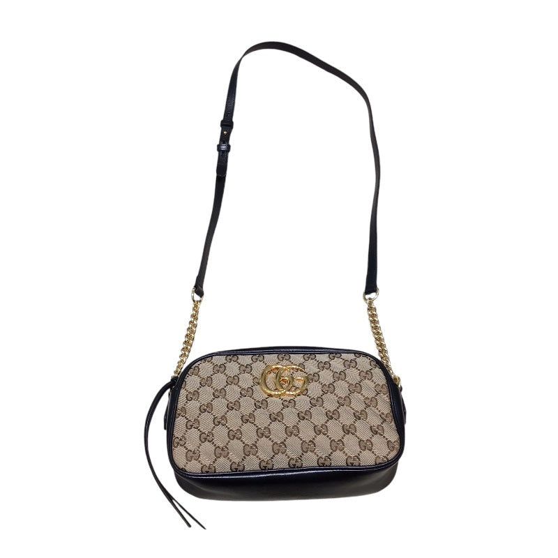 グッチ GUCCI ＧＧマーモントキャンバスバッグ 447632 ベージュ GGキャンバス GGキャンバス レザー ユニセックス ショルダー |  中古ブランドリユースショップ OKURA(おお蔵)