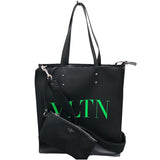 ヴァレンティノ VALENTINO VLTNロゴトートバッグ ブラック/シルバー金具 レザー ユニセックス トートバッグ