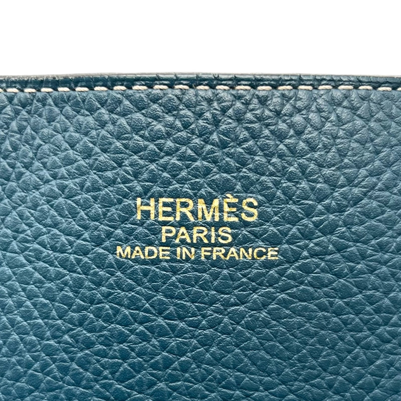 エルメス HERMES ドゥブルセンス45 □Q刻印 コルヴェール×ターコイズ トリヨンクレマンス ユニセックス トートバッグ