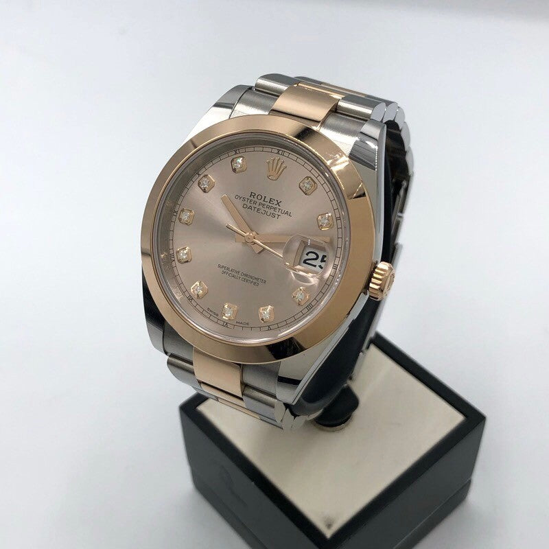 ロレックス ROLEX デイトジャスト41サンダスト 126301G ピンクゴールド ピンクゴールド／ステンレススチール(PG/SS) 自動巻き レディース 腕時計