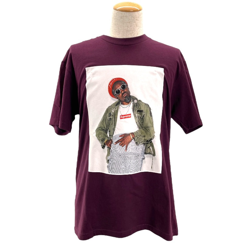 シュプリーム SUPREME Andre3000 Tee エッグプラント コットン メンズ 半袖Ｔシャツ