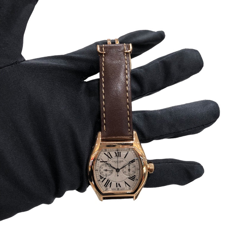 カルティエ Cartier トーチュ クロノグラフ W1540751 K18PG/社外ベルト
