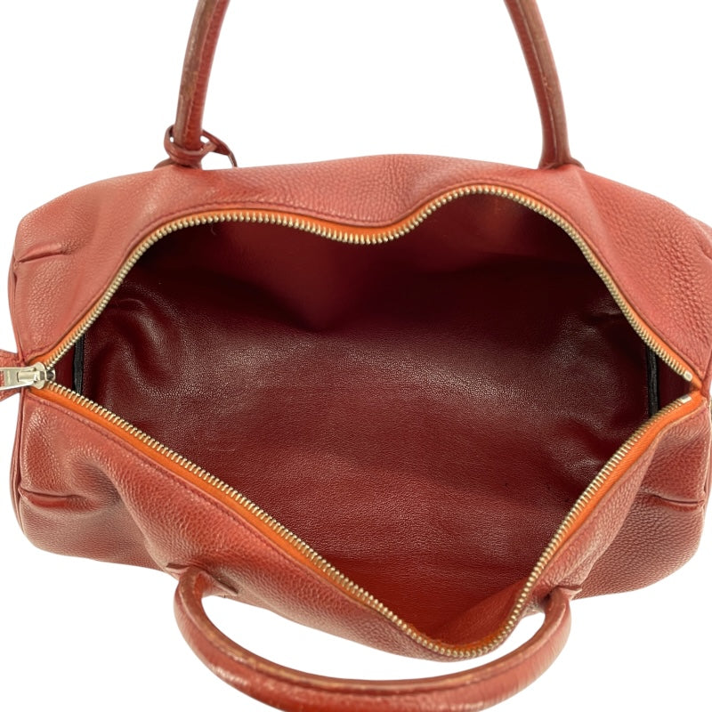 エルメス HERMES ポロション □D刻 ローズアッシュ　シルバー金具 エヴァーグレイン レディース ハンドバッグ