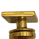 エルメス HERMES ひし形 カフス ゴールド/ブラック メタル/リザード アクセサリー