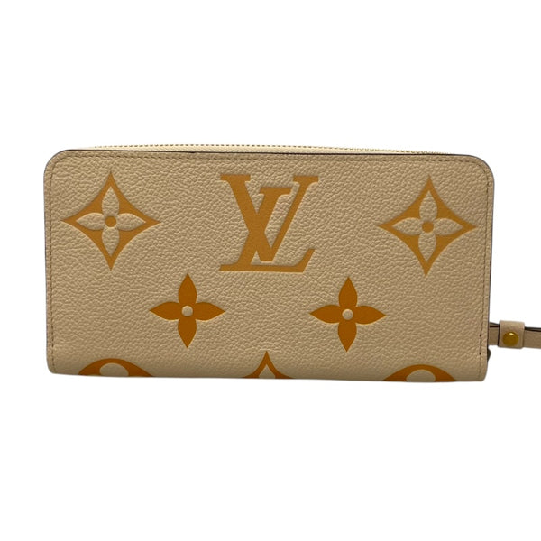 ルイ・ヴィトン LOUIS VUITTON ジッピーウォレット M80402 クレームサフラン モノグラム /アンプラント レディース 長財布