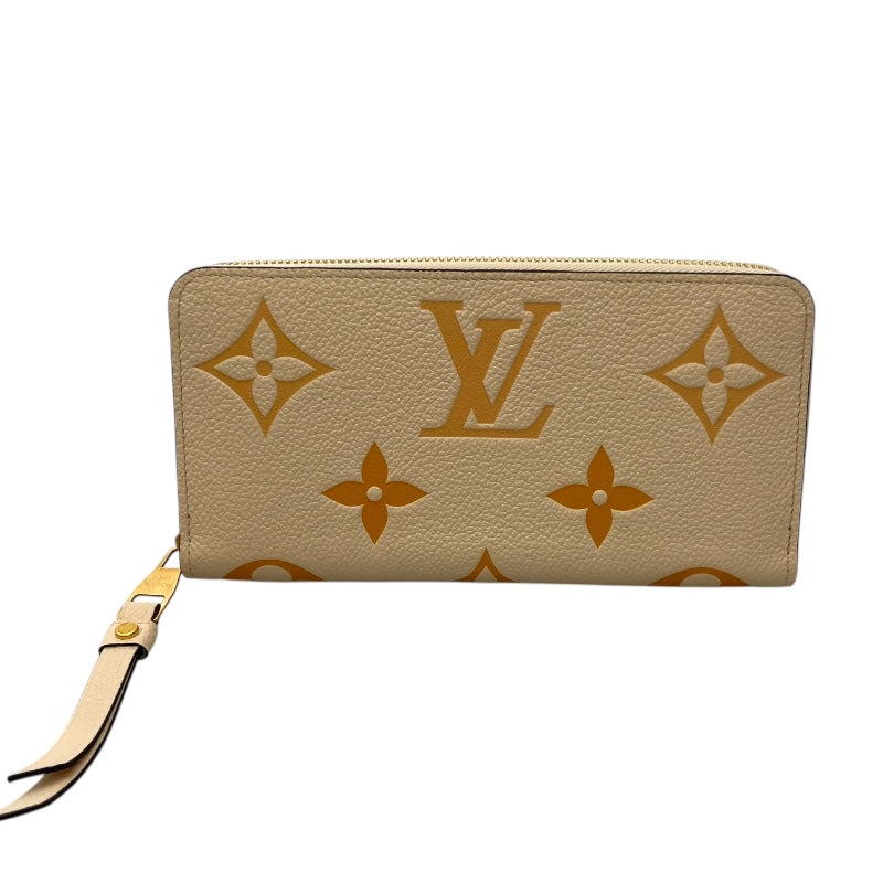 ルイ・ヴィトン LOUIS VUITTON ジッピーウォレット M80402 クレームサフラン モノグラム /アンプラント レディース 長財布