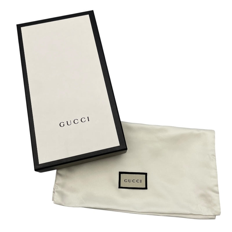 グッチ GUCCI インターロッキング ラウンドファスナー 598187 ブラック レザー ユニセックス 長財布