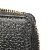 グッチ GUCCI インターロッキング ラウンドファスナー 598187 ブラック レザー ユニセックス 長財布