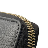 グッチ GUCCI インターロッキング ラウンドファスナー 598187 ブラック レザー ユニセックス 長財布