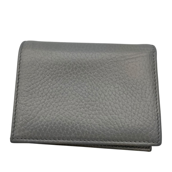 グッチ GUCCI GGマーモントレザー カードケース 456126 グレー レザー ユニセックス 二つ折り財布