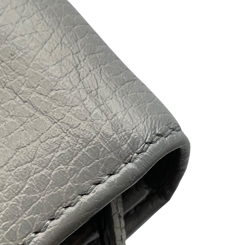 グッチ GUCCI GGマーモントレザー カードケース 456126 グレー レザー ユニセックス 二つ折り財布