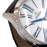 オメガ OMEGA デビル トレゾア クオーツ 36MM 428.17.36.60.04.001 ホワイト×シルバー SS クオーツ レディース 腕時計