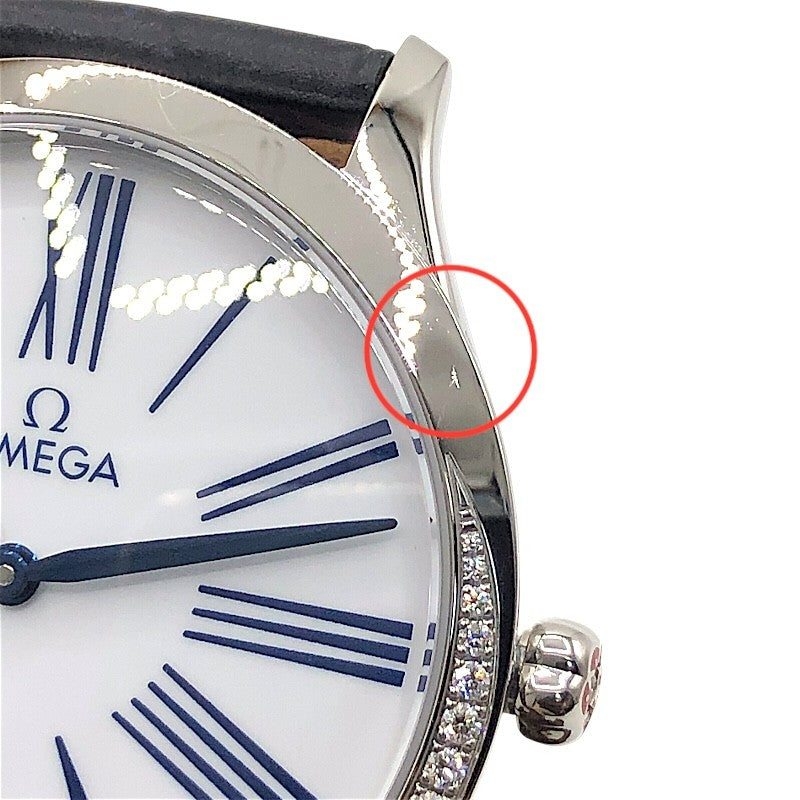オメガ OMEGA デビル トレゾア クオーツ 36MM 428.17.36.60.04.001 ホワイト×シルバー SS クオーツ レディース 腕時計