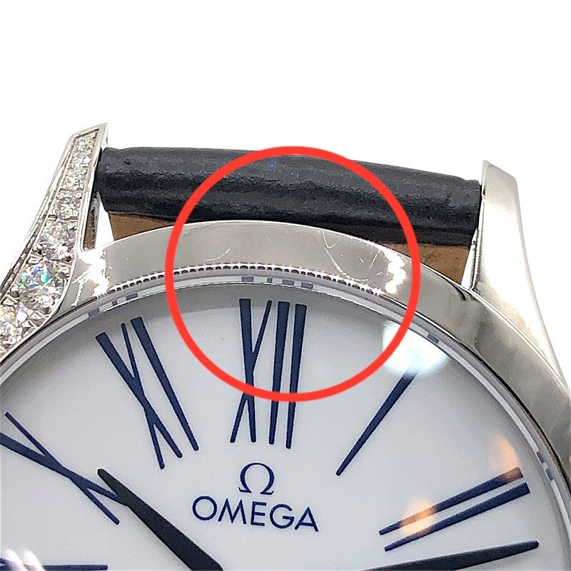 オメガ OMEGA デビル トレゾア クオーツ 36MM 428.17.36.60.04.001 ホワイト×シルバー SS クオーツ レディース 腕時計