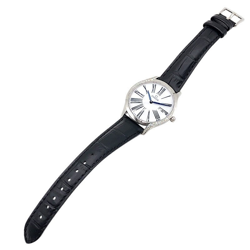オメガ OMEGA デビル トレゾア クオーツ 36MM 428.17.36.60.04.001 ホワイト×シルバー SS クオーツ レディース 腕時計