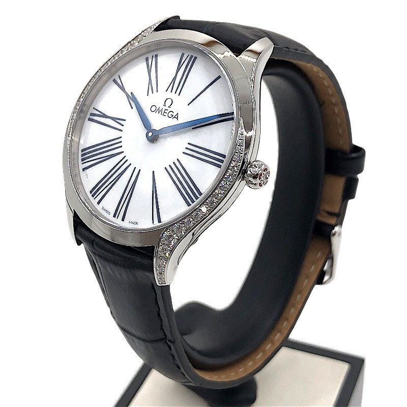 オメガ OMEGA デビル トレゾア クオーツ 36MM 428.17.36.60.04.001 ホワイト×シルバー SS クオーツ レディース 腕時計