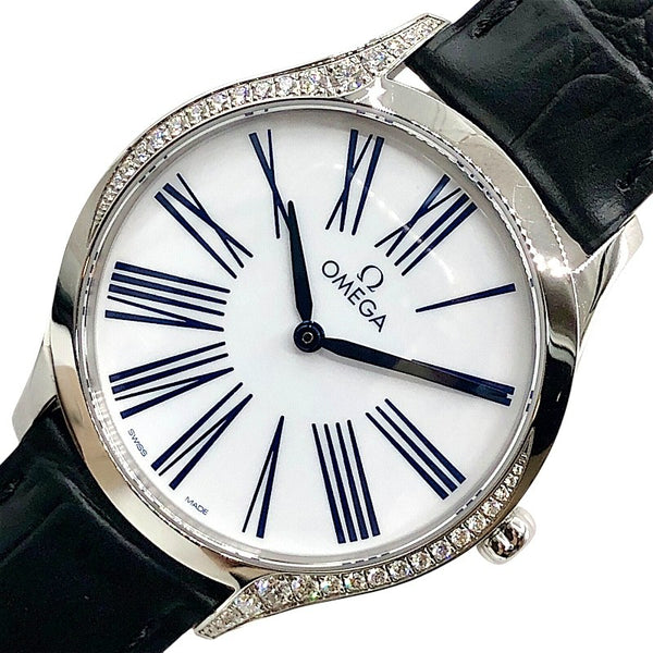 オメガ OMEGA デビル トレゾア クオーツ 36MM 428.17.36.60.04.001 ホワイト×シルバー SS クオーツ レディース 腕時計