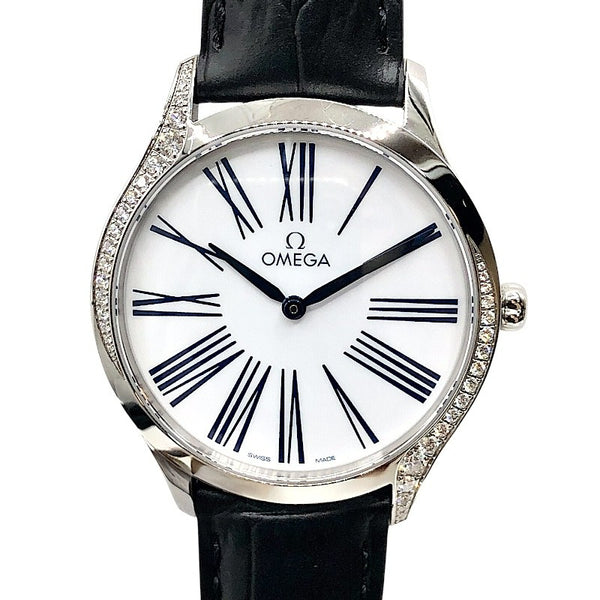 オメガ OMEGA デビル トレゾア クオーツ 36MM 428.17.36.60.04.001 ホワイト×シルバー SS クオーツ レディース 腕時計