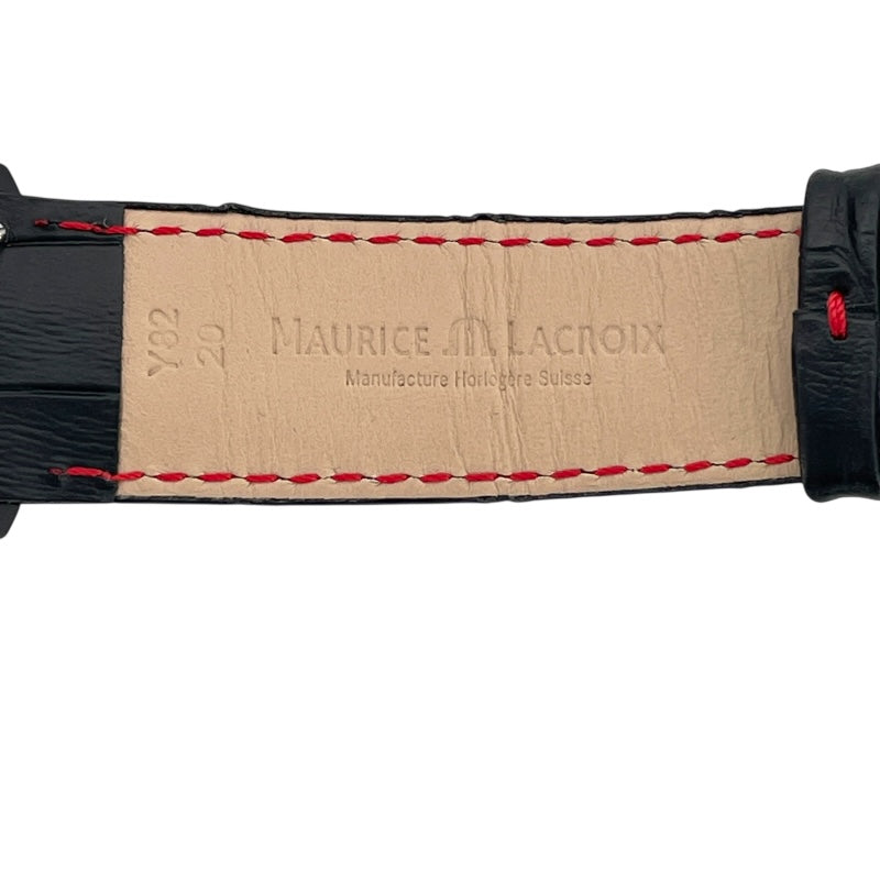 モーリス・ラクロア MAURICE LACROIX エリロス クロノグラフ EL1098-PVB01-310-1 ブラック SS クオーツ メンズ 腕時計