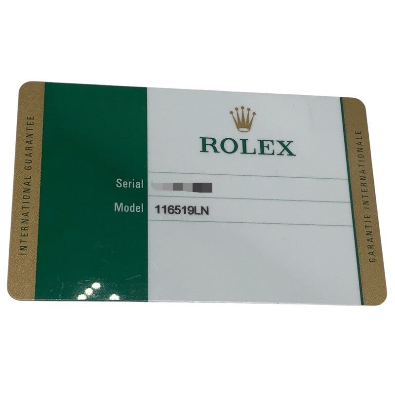 ロレックス ROLEX デイトナ　ホワイトシェル 116519LNNG K18WG メンズ 腕時計