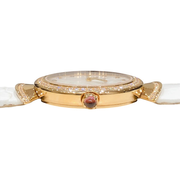ブルガリ BVLGARI ディーヴァ ドリーム ホワイトシェル DVP30G ホワイトシェル K18ピンクゴールド/レザー クオーツ レディース 腕時計