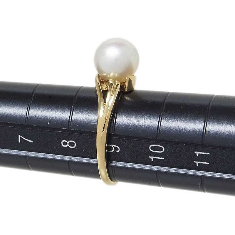 ミキモト MIKIMOTO あこや真珠 リング  K14YG ジュエリー