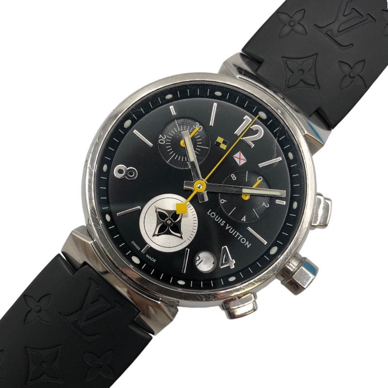 ルイ・ヴィトン LOUIS VUITTON タンブール ラブリーカップ クロノグラフ Q11BG0 ステンレススチール SS メンズ 腕時計