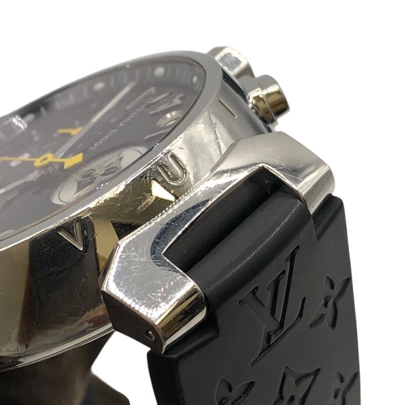 ルイ・ヴィトン LOUIS VUITTON タンブール ラブリーカップ クロノグラフ Q11BG0 ステンレススチール SS メンズ 腕時計