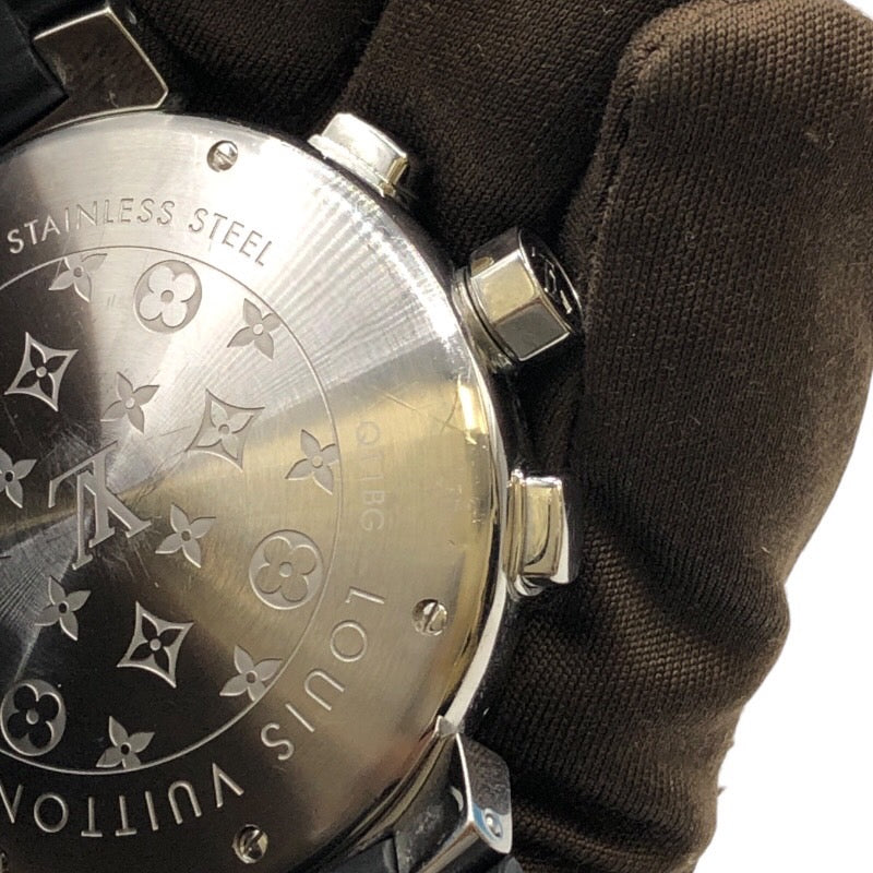 ルイ・ヴィトン LOUIS VUITTON タンブール ラブリーカップ クロノグラフ Q11BG0 ステンレススチール SS メンズ 腕時計