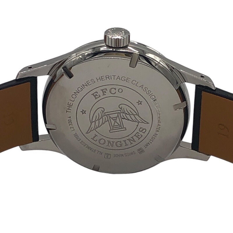 ロンジン LONGINES ヘリテージクラシックタキシード L2.330.4.93.0 ホワイト ステンレススチール 自動巻き メンズ 腕時計
