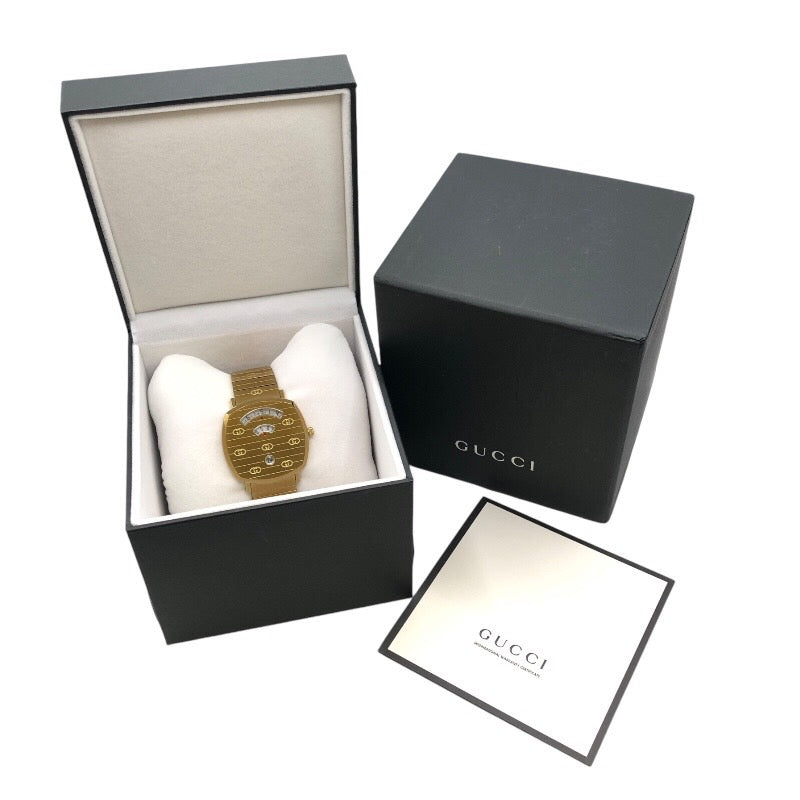 グッチ GUCCI グリップウォッチ 157.3 ゴールド メッキ クオーツ