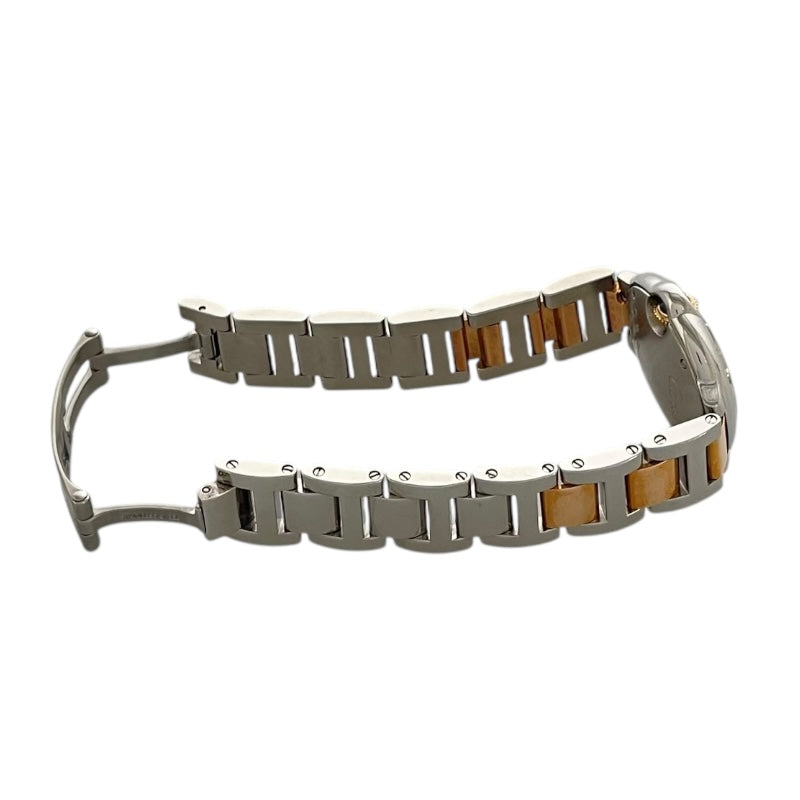 カルティエ Cartier バロンブルー  28mm WE902052 ピンク PG/SS/11Pダイヤ クオーツ レディース 腕時計