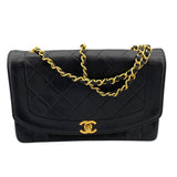 シャネル CHANEL ダイアナ25 A01165 5番台 ブラック ラムスキン レディース ショルダーバッグ