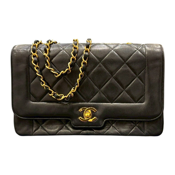 シャネル CHANEL マトラッセチェーンショルダー ブラック ラムスキン/GD金具 レディース ショルダーバッグ