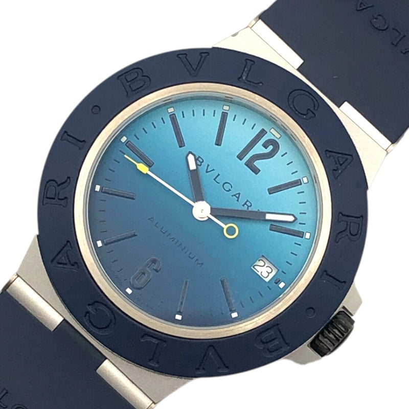 ブルガリ BVLGARI ブルガリブルガリ　アルミニウム　カプリ 103815 ブルー アルミニウム 腕時計 メンズ 中古