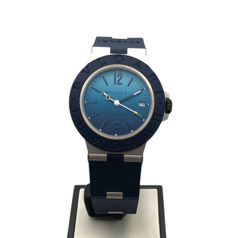 ブルガリ BVLGARI ブルガリブルガリ　アルミニウム　カプリ 103815 ブルー アルミニウム 腕時計 メンズ 中古