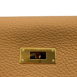 エルメス HERMES ケリー28 U刻 セサミ　ゴールド金具 トリヨン レディース ショルダーバッグ