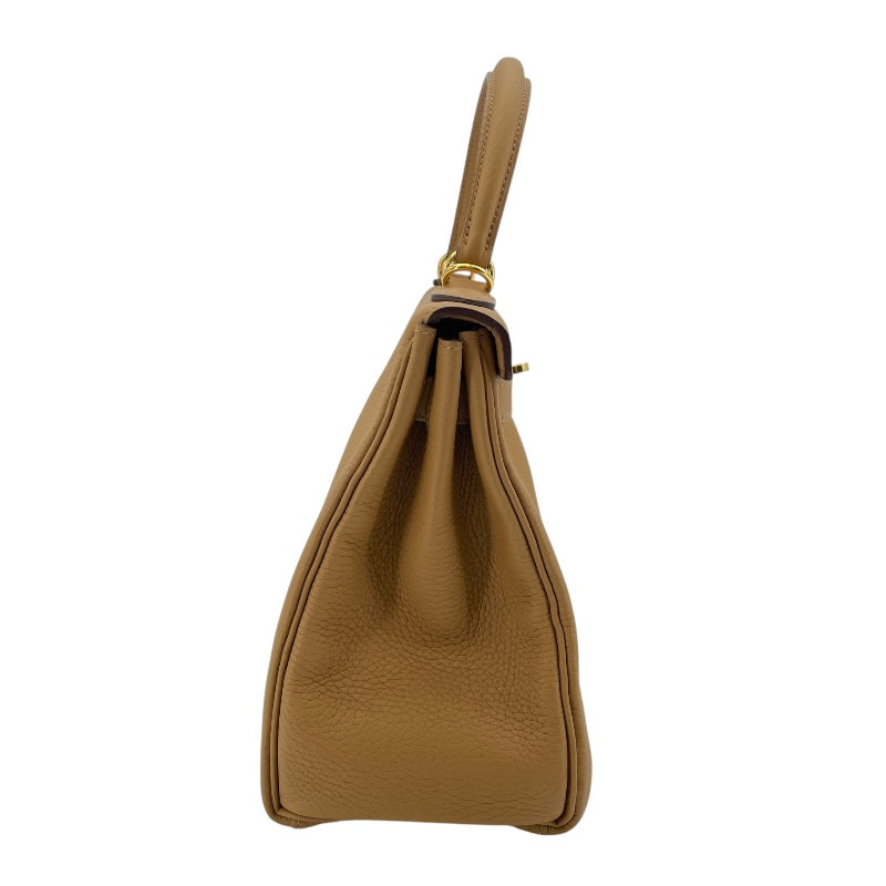 エルメス HERMES ケリー28 U刻 セサミ　ゴールド金具 トリヨン レディース ショルダーバッグ