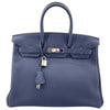 エルメス HERMES バーキン35 W刻印 ブルーネイビー/SV金具 トゴ メンズ ハンドバッグ