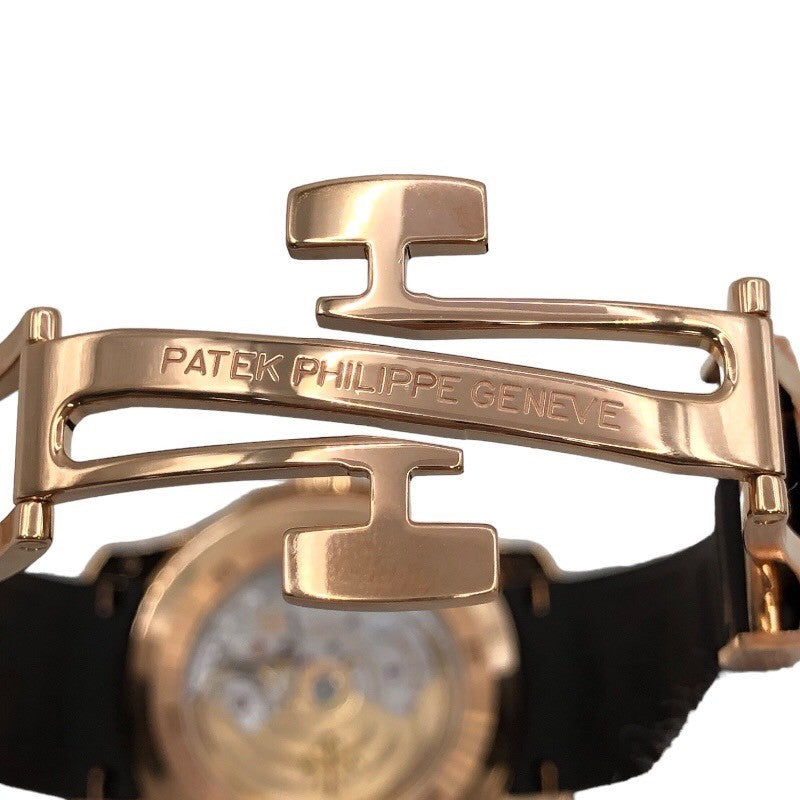 パテック・フィリップ PATEK PHILIPPE アクアノート トラベルタイム 5164R-001 ブラウン K18PG/ラバーベルト 自動巻き メンズ 腕時計