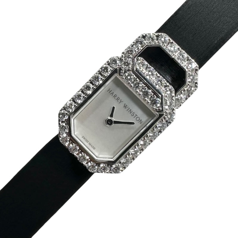 ハリーウィンストン HARRY WINSTON リンク シグネチャー ホワイトシェル HJTQHM18WW036 K18WG レディース 腕時計