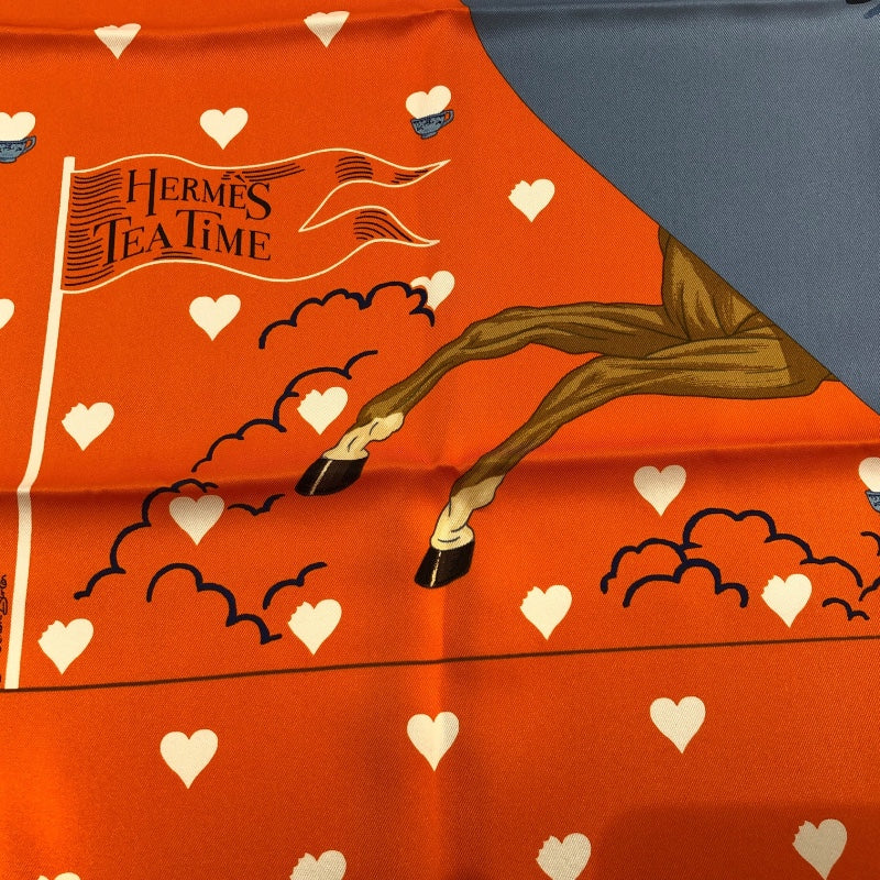 エルメス HERMES カレ70　ティータイム シルク レディース スカーフ