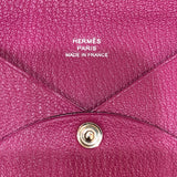 エルメス HERMES カルヴィ C刻 ローズパープル シェーブル レディース カードケース
