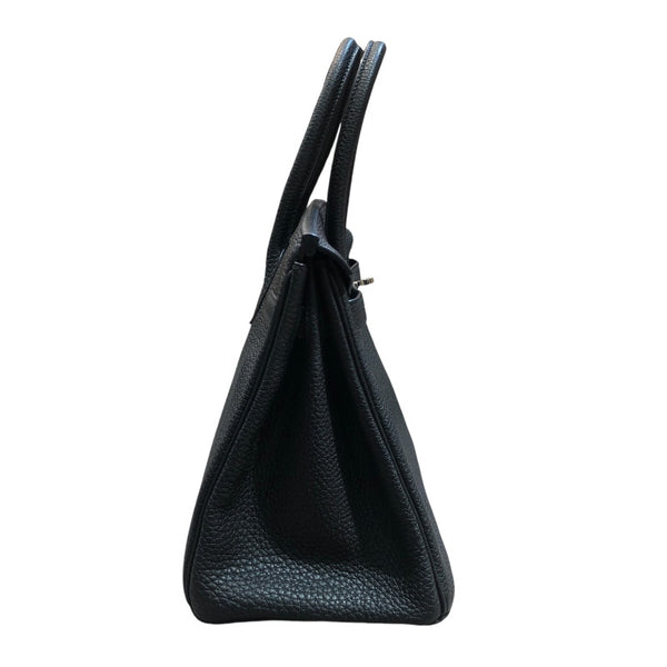 エルメス HERMES バーキン30 □M刻 ブラックシルバー金具 トゴ レディース ハンドバッグ