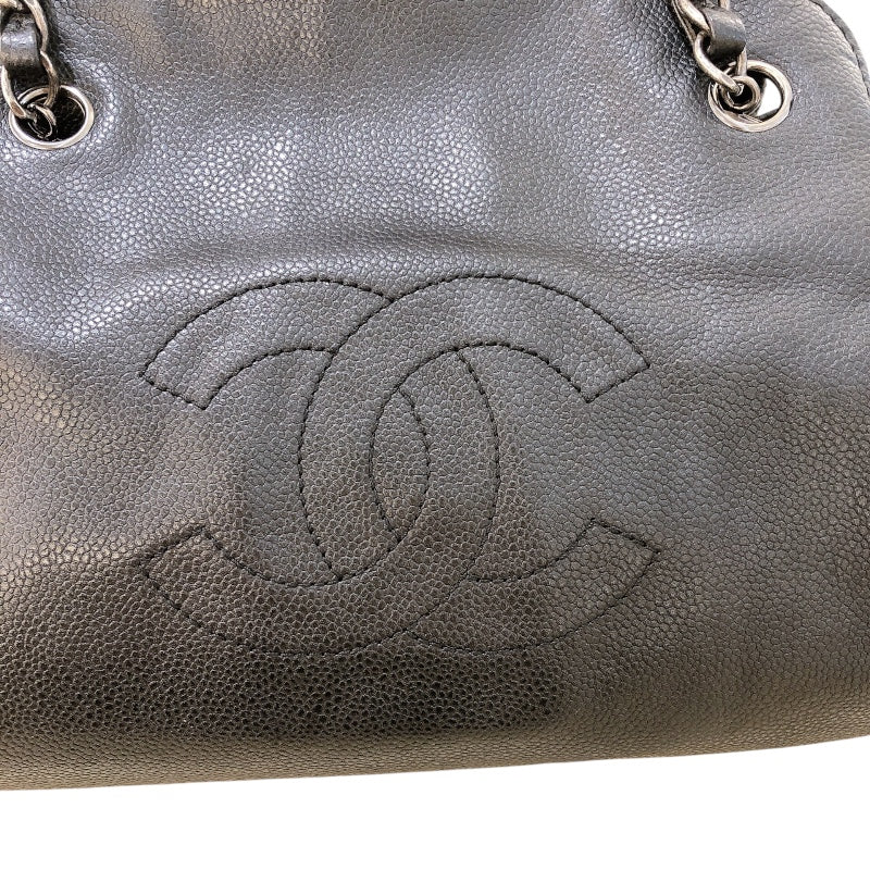 シャネル CHANEL ココマークチェーントートバッグ ソフトキャビア/SV金具 レディース トートバッグ