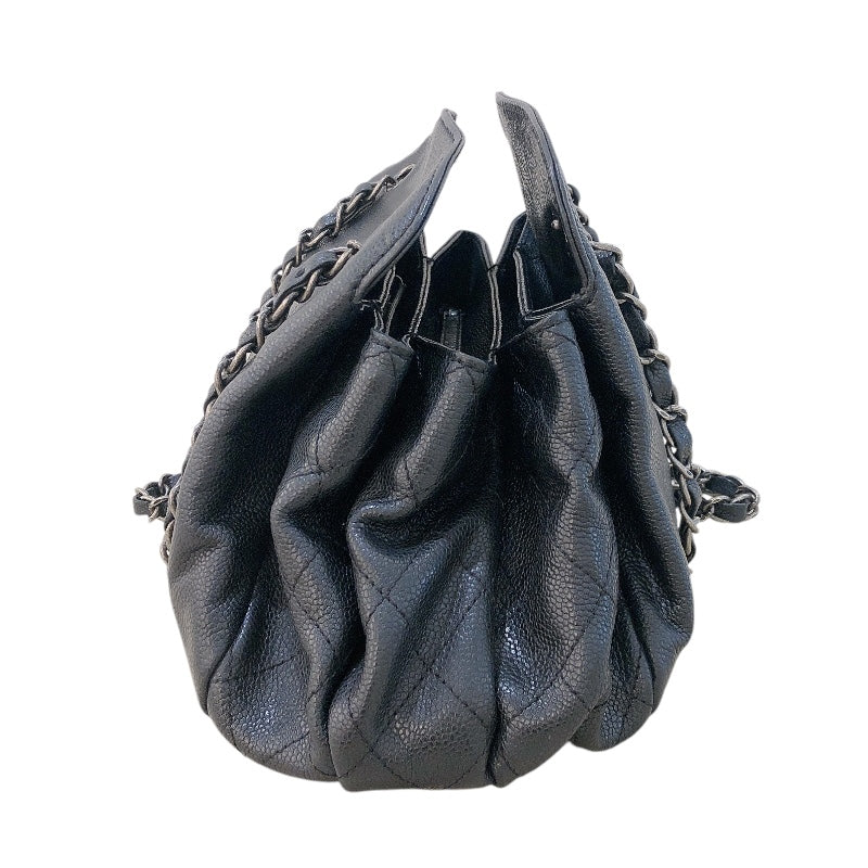 シャネル CHANEL ココマークチェーントートバッグ ソフトキャビア/SV金具 レディース トートバッグ