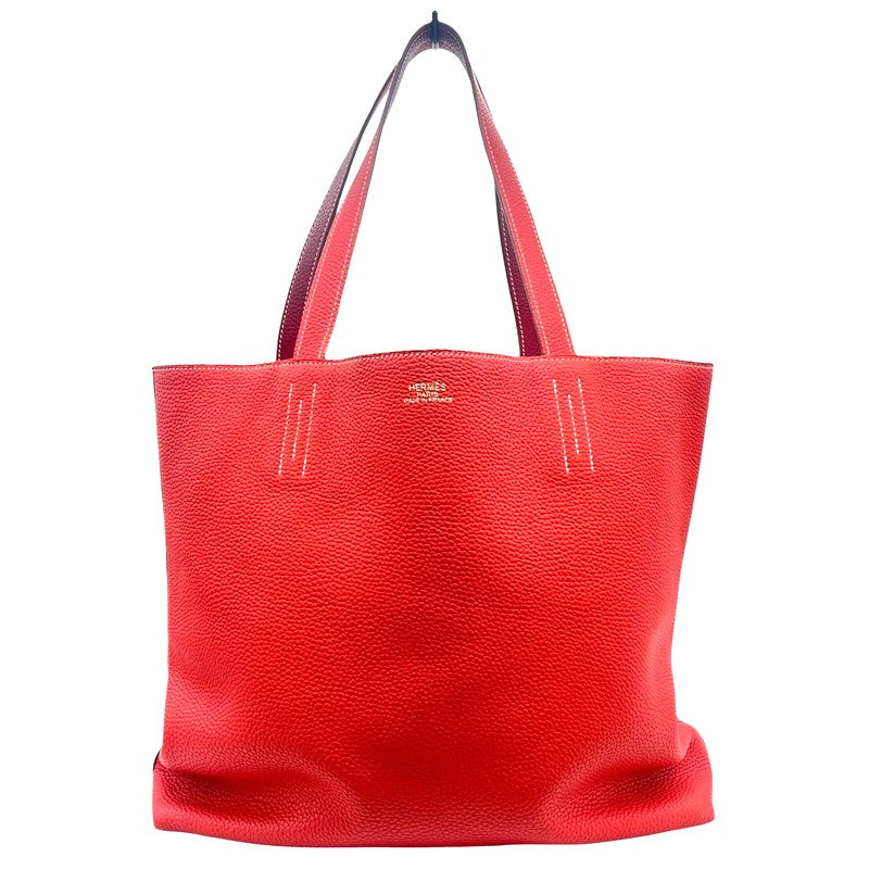 エルメス HERMES ドゥブルセンス45 □R刻印 ブーゲンビリア×ルビー トリヨンクレマンス レディース トートバッグ